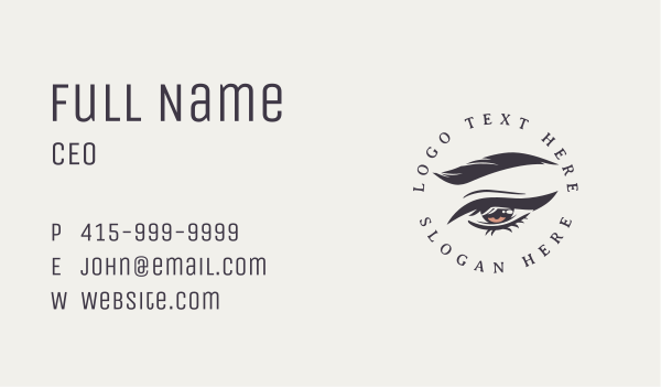 Classic Eyeliner Eye Business Card Design Image Preview