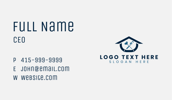 House Plumbing Tools Business Card Design Image Preview