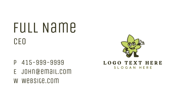 Marijuana Weed Leaf Business Card Design Image Preview