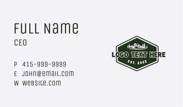 Scenery Travel Badge Business Card Design Image Preview