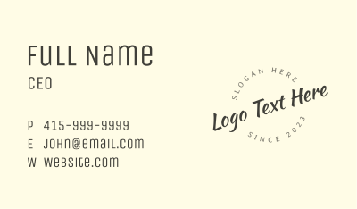 Fashion Accessory Wordmark Business Card Image Preview