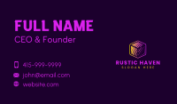 Geometric Cube Box Business Card Design