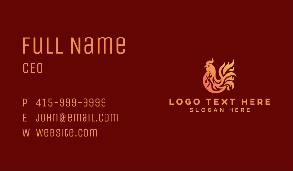 Flame Chicken Grill Business Card Design Image Preview