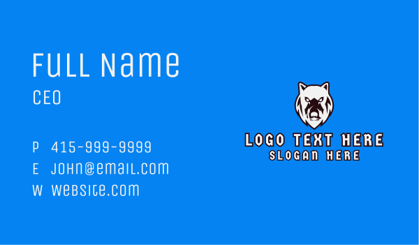 Wolf Gaming Clan Business Card Design Image Preview
