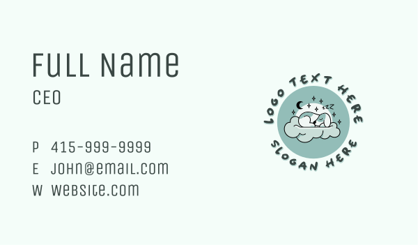 Sleeping Dog Veterinary Business Card Design Image Preview