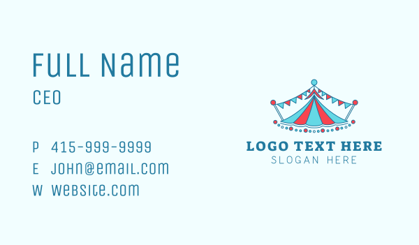 Vibrant Carnival Rooftop Business Card Design Image Preview