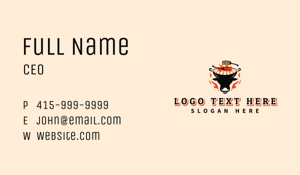 Beef Grill Barbecue Business Card Design Image Preview