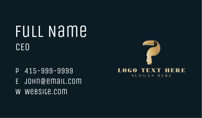 Golden Deluxe Toucan  Business Card Image Preview