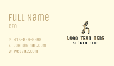 Business Studio Company Letter H Business Card Image Preview