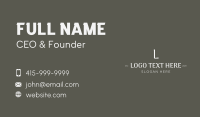 Generic Luxury Type Business Card Design