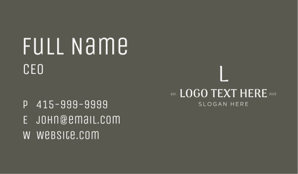 Generic Luxury Type Business Card Design Image Preview