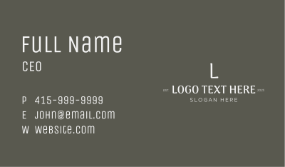 Generic Luxury Type Business Card Image Preview