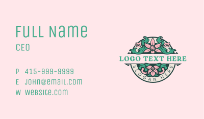 Floral Ornament Garden Business Card Image Preview