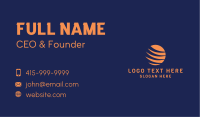 Orange Media Globe Business Card Design