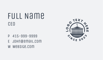 Greek Column Temple Business Card Image Preview
