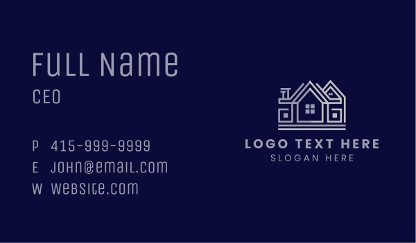 House Mansion Residence Business Card Design Image Preview