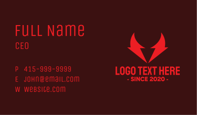 Voltage Bull Horns Business Card Image Preview