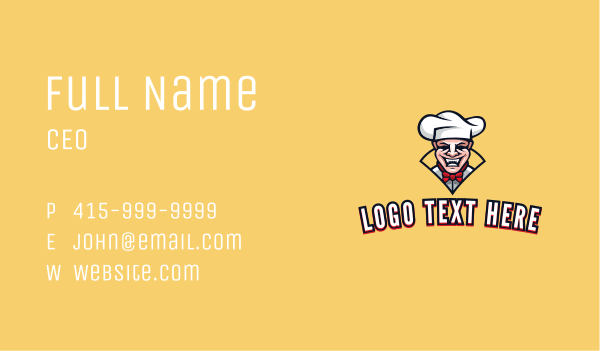 Laughing Chef Mascot  Business Card Design Image Preview