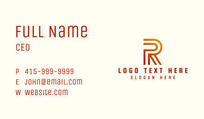 Insurance Firm Letter r  Business Card Image Preview