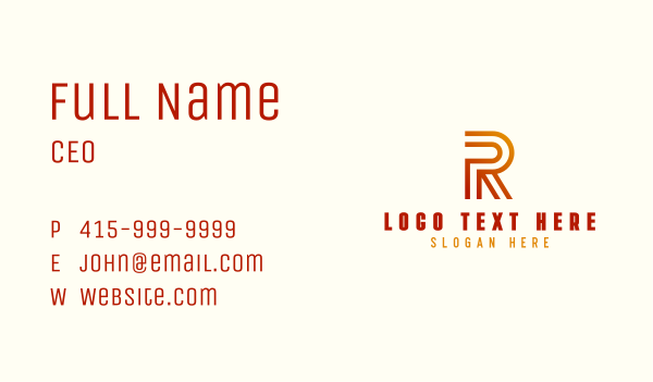 Insurance Firm Letter r  Business Card Design Image Preview