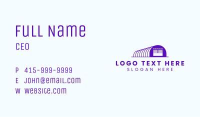 Storage Warehouse Facility Business Card Image Preview