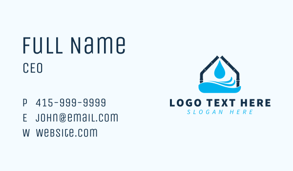 House Water Pipes Business Card Design Image Preview