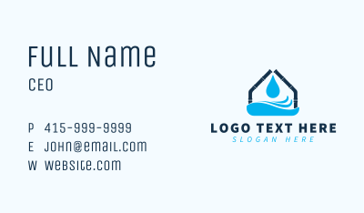 House Water Pipes Business Card Image Preview