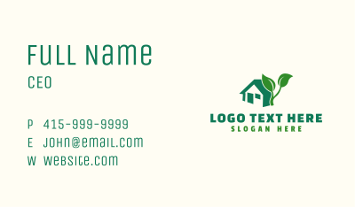 Plant House Gardening Business Card Image Preview