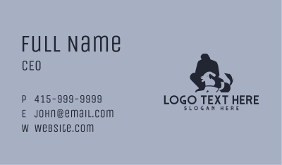 Canine Pet Silhouette Business Card Image Preview