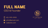 Gold Luxury D & S Monogram Business Card Image Preview