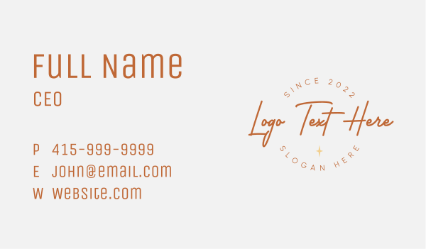 Luxurious Fashion Wordmark Business Card Design Image Preview