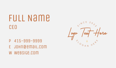 Luxurious Fashion Wordmark Business Card Image Preview