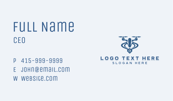 Drone Aerial Quadcopter Business Card Design Image Preview