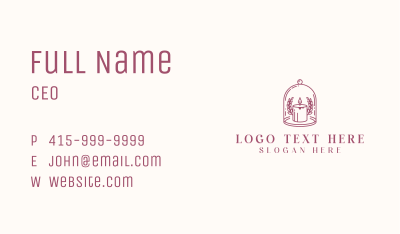 Cloche Decor Candle Business Card Image Preview