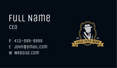 Gentleman Suit Hat Business Card Image Preview