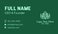 Green Botanical Herb Business Card Design