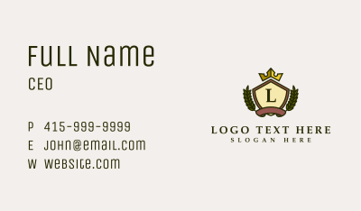 Classic Royal Shield Business Card Image Preview