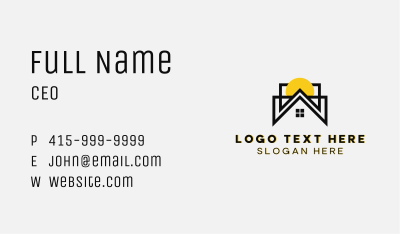 Residential Roof Property Business Card Image Preview
