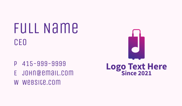 Travel Luggage Note  Business Card Design Image Preview