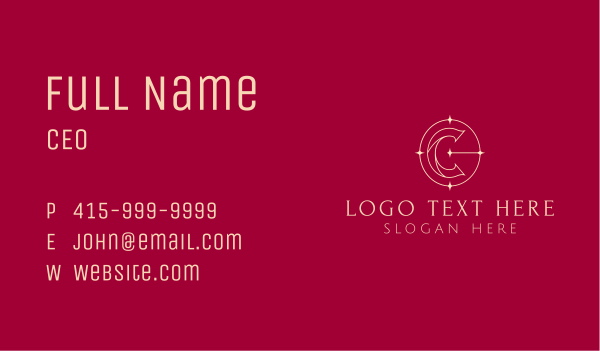 Elegant Mystic Letter C Business Card Design Image Preview