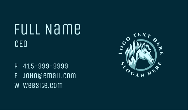 Wild Horse Mustang Business Card Design Image Preview