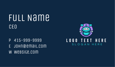 Cute Robot Messaging Business Card Image Preview