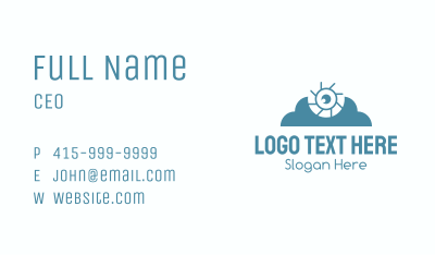 Cloud Camera Lens Business Card Image Preview