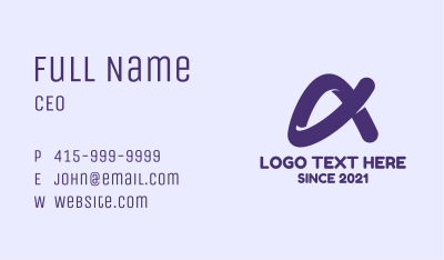 Media Loop Letter A Business Card Image Preview