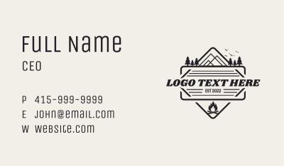 Backpacker Camping Badge Business Card Image Preview