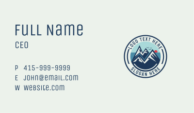 Mountaineering Adventure Trekking Camper Business Card Image Preview