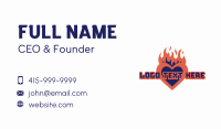Heart Fire Flame Business Card Design