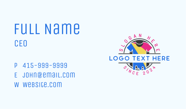 Tshirt Garment Printing Business Card Design Image Preview