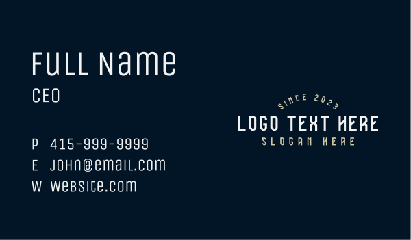 Generic Masculine Wordmark Business Card Design Image Preview