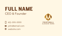 Golden Firm Letter M Business Card Image Preview
